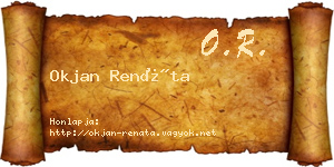 Okjan Renáta névjegykártya